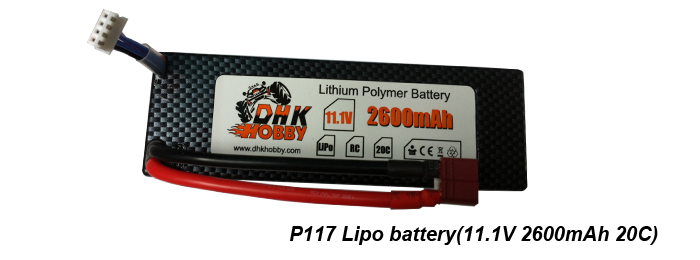 P117 Lipo battery (11.1V 3S 2600mAh 20C)