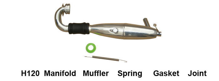 H120 Manifold/Muffler/Spring/Gasket/Joint
